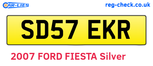 SD57EKR are the vehicle registration plates.