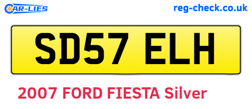 SD57ELH are the vehicle registration plates.