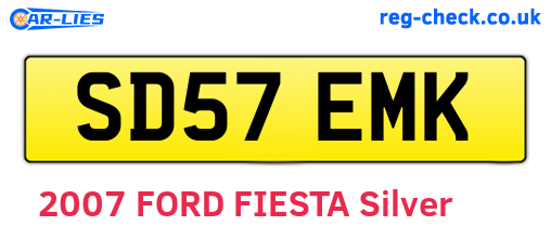 SD57EMK are the vehicle registration plates.