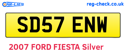 SD57ENW are the vehicle registration plates.