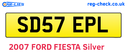 SD57EPL are the vehicle registration plates.