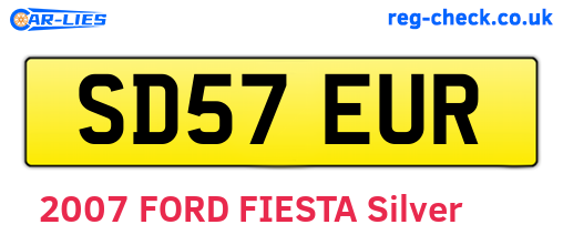 SD57EUR are the vehicle registration plates.