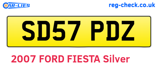 SD57PDZ are the vehicle registration plates.