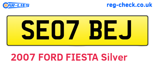 SE07BEJ are the vehicle registration plates.