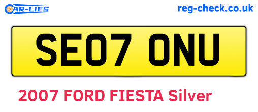 SE07ONU are the vehicle registration plates.