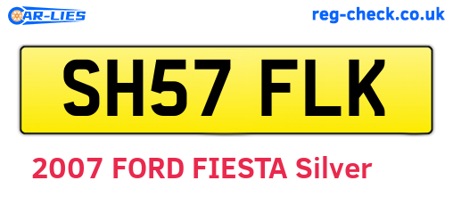 SH57FLK are the vehicle registration plates.