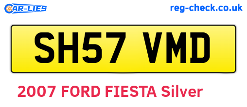 SH57VMD are the vehicle registration plates.