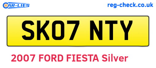 SK07NTY are the vehicle registration plates.