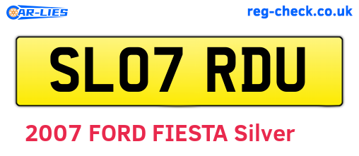 SL07RDU are the vehicle registration plates.