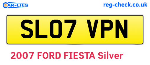 SL07VPN are the vehicle registration plates.