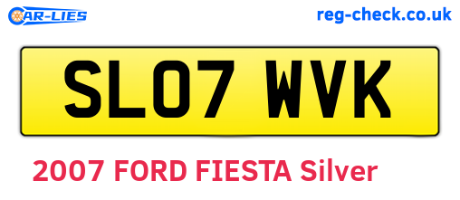 SL07WVK are the vehicle registration plates.