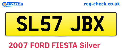 SL57JBX are the vehicle registration plates.