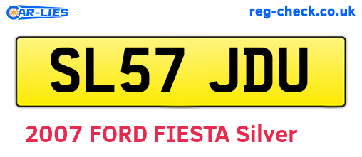 SL57JDU are the vehicle registration plates.