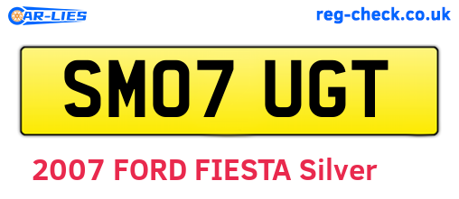 SM07UGT are the vehicle registration plates.