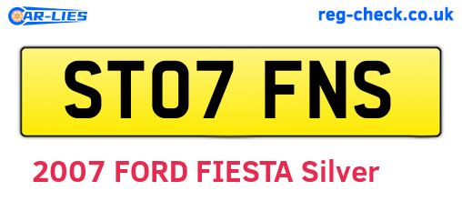 ST07FNS are the vehicle registration plates.