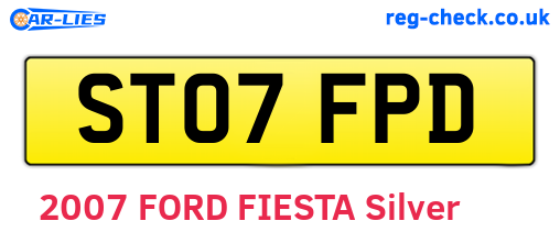 ST07FPD are the vehicle registration plates.
