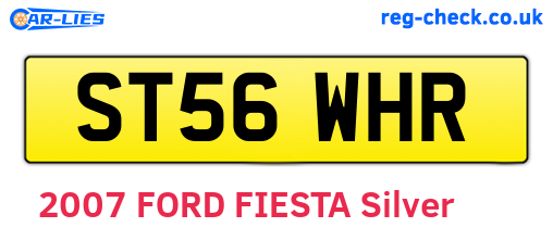 ST56WHR are the vehicle registration plates.