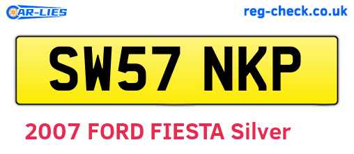 SW57NKP are the vehicle registration plates.