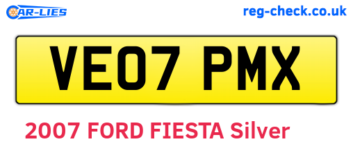 VE07PMX are the vehicle registration plates.