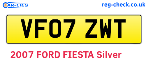 VF07ZWT are the vehicle registration plates.