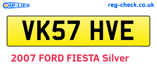 VK57HVE are the vehicle registration plates.