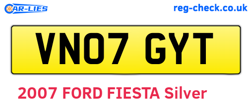VN07GYT are the vehicle registration plates.
