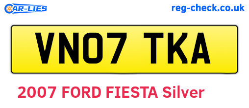 VN07TKA are the vehicle registration plates.