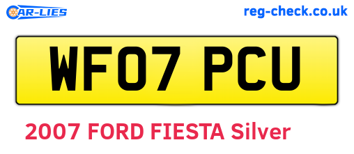 WF07PCU are the vehicle registration plates.