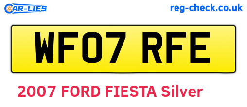 WF07RFE are the vehicle registration plates.