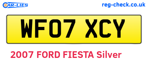 WF07XCY are the vehicle registration plates.