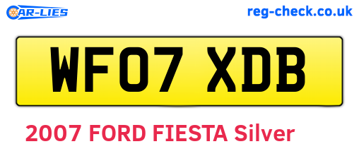WF07XDB are the vehicle registration plates.