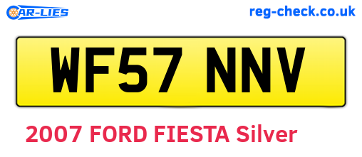 WF57NNV are the vehicle registration plates.