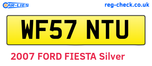 WF57NTU are the vehicle registration plates.