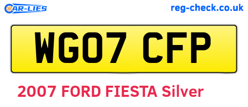 WG07CFP are the vehicle registration plates.