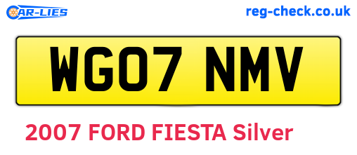 WG07NMV are the vehicle registration plates.