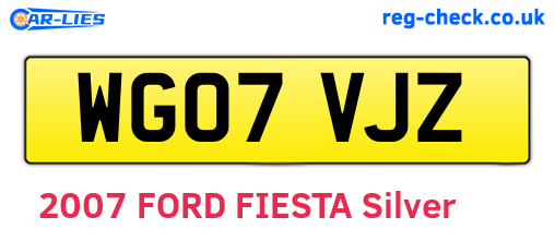 WG07VJZ are the vehicle registration plates.