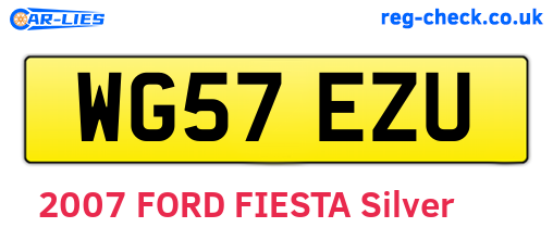 WG57EZU are the vehicle registration plates.