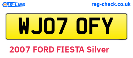 WJ07OFY are the vehicle registration plates.