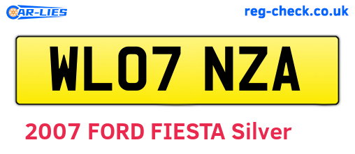 WL07NZA are the vehicle registration plates.