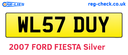 WL57DUY are the vehicle registration plates.