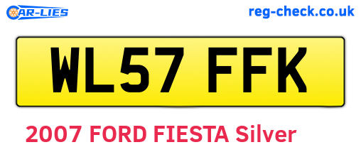 WL57FFK are the vehicle registration plates.