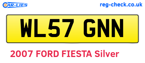 WL57GNN are the vehicle registration plates.
