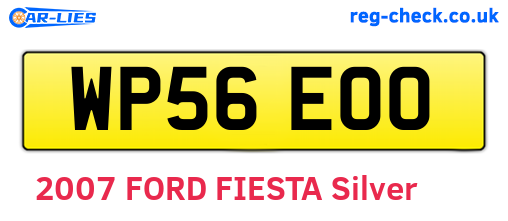WP56EOO are the vehicle registration plates.