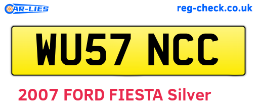 WU57NCC are the vehicle registration plates.