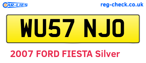 WU57NJO are the vehicle registration plates.