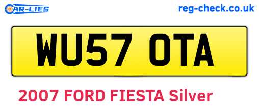 WU57OTA are the vehicle registration plates.