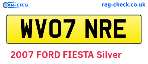 WV07NRE are the vehicle registration plates.