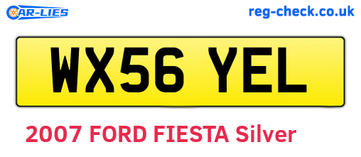 WX56YEL are the vehicle registration plates.