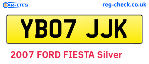 YB07JJK are the vehicle registration plates.