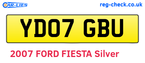 YD07GBU are the vehicle registration plates.